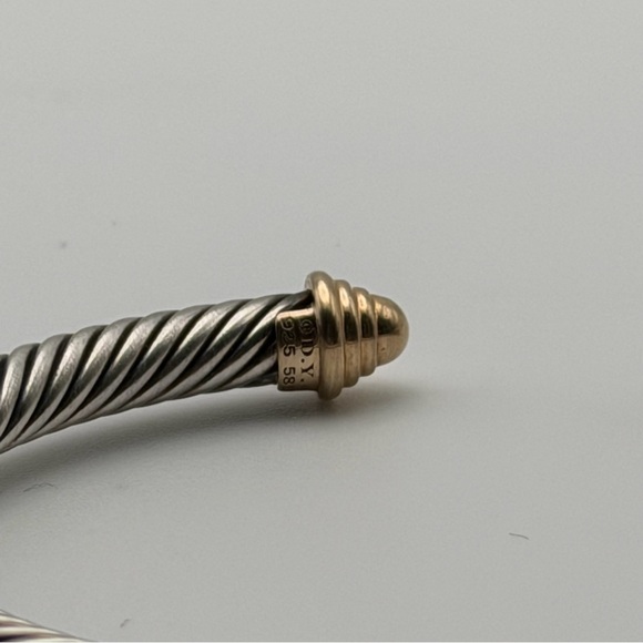DAVID YURMAN CLASSIC CABLE BRACELET – STERLING SILVER & 14K GOLD - Picture 4 of 7